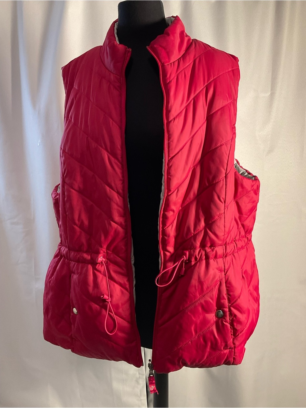 Lane Bryant Red Quilted Puffer Vest